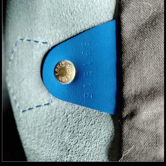 Louis Vuitton Epi 35 Speedy leather  Blue Tote - Picture 3 of 12